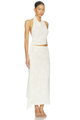 Hailey Cowl Neck Halter Top W/ Drape