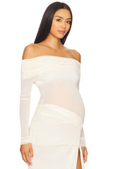 Off The Shoulder Mesh Top
