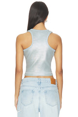 Ribbed Plated Tank Top
