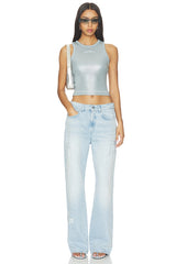 Ribbed Plated Tank Top