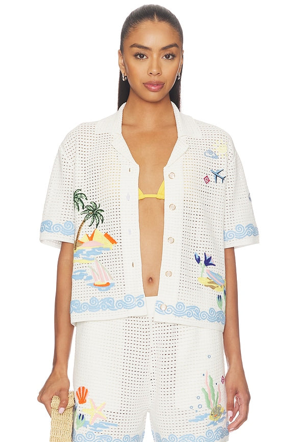 Oasis Crochet Beach Shirt