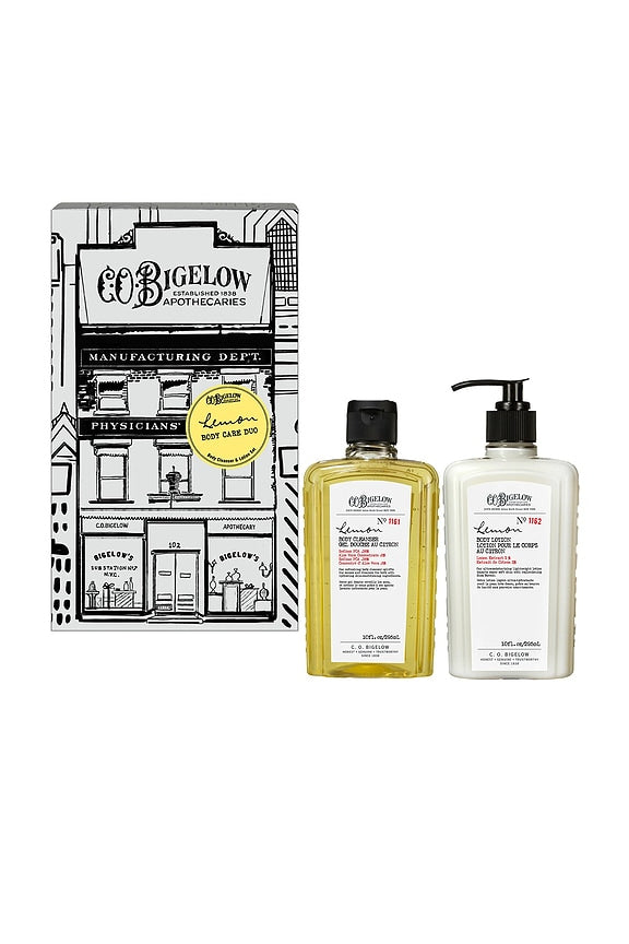 Lemon Body Cleanser &amp; Body Lotion Apothecary Box Set