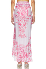 Long Sarong With Tie Waist And Frill Edge