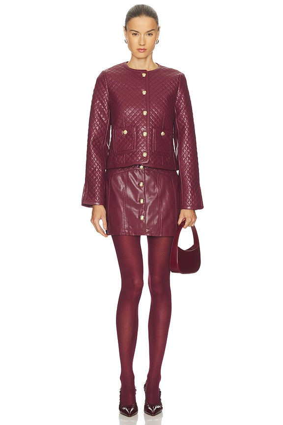 Faux Leather Claudia Skirt