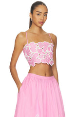 Paisley Bloom Embroidered Caterina Top