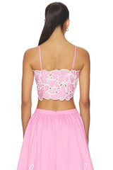 Paisley Bloom Embroidered Caterina Top