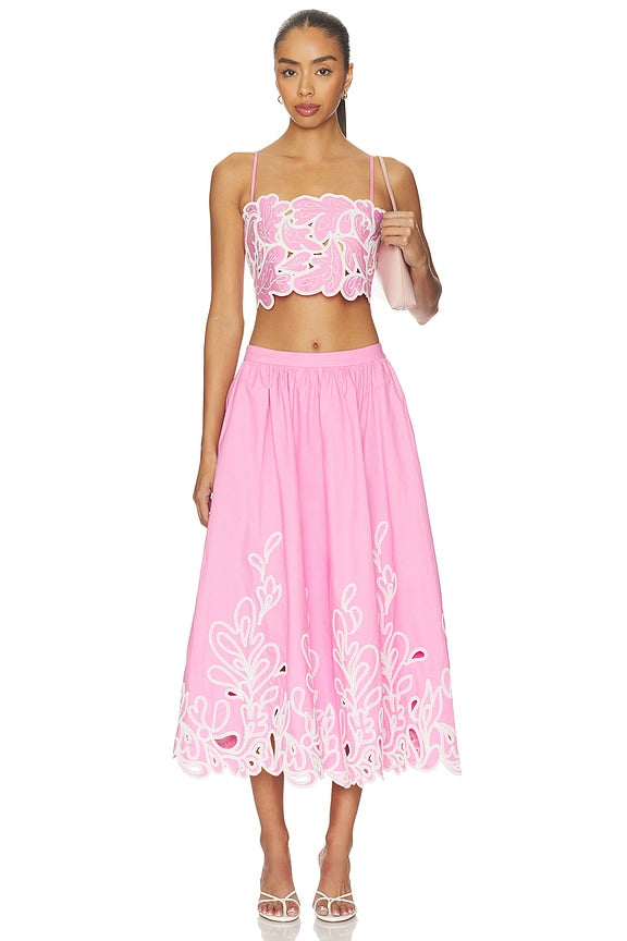Paisley Bloom Embroidered Caterina Top