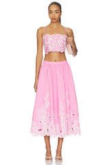 Paisley Bloom Embroidered Caterina Top