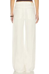 Nora Linen Trouser Leg Pants