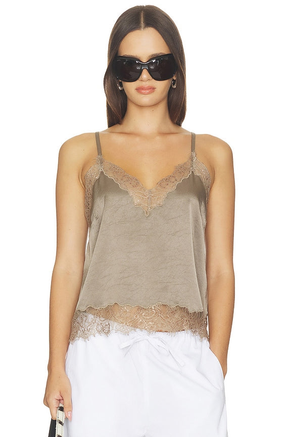 Lace Trimmed Cami Top