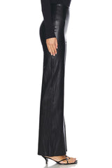 Faux Leather Wide Leg Pant