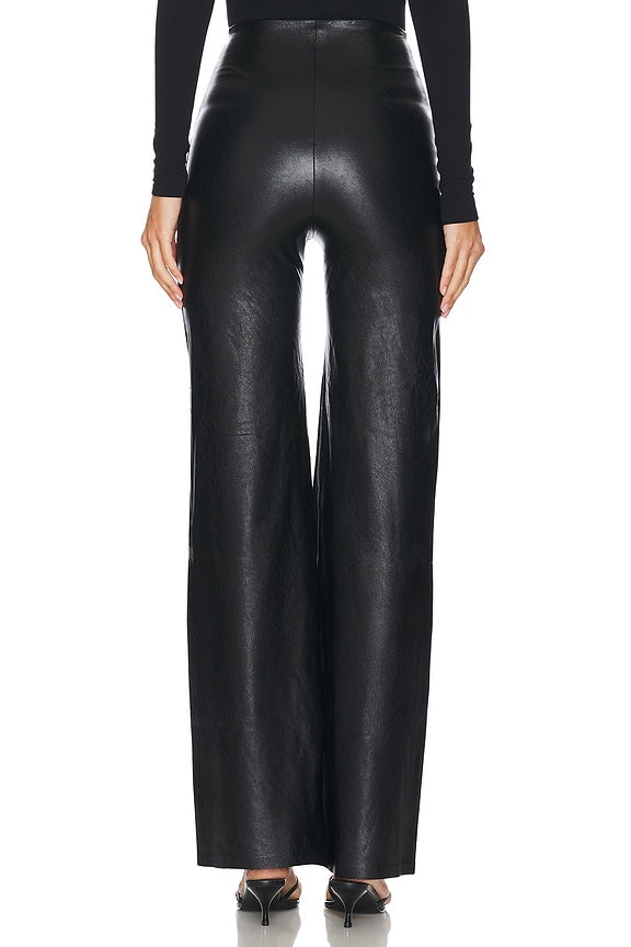Faux Leather Wide Leg Pant