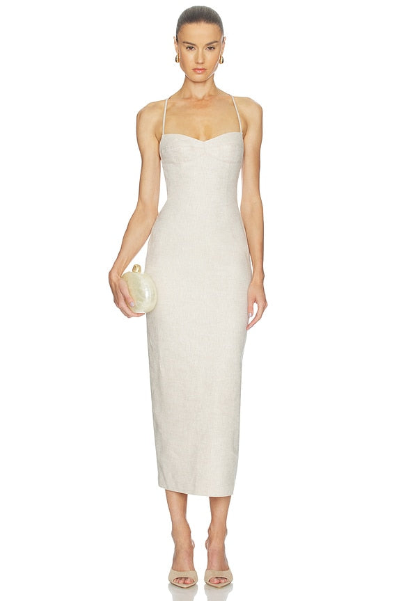 Malena Linen Midi Dress