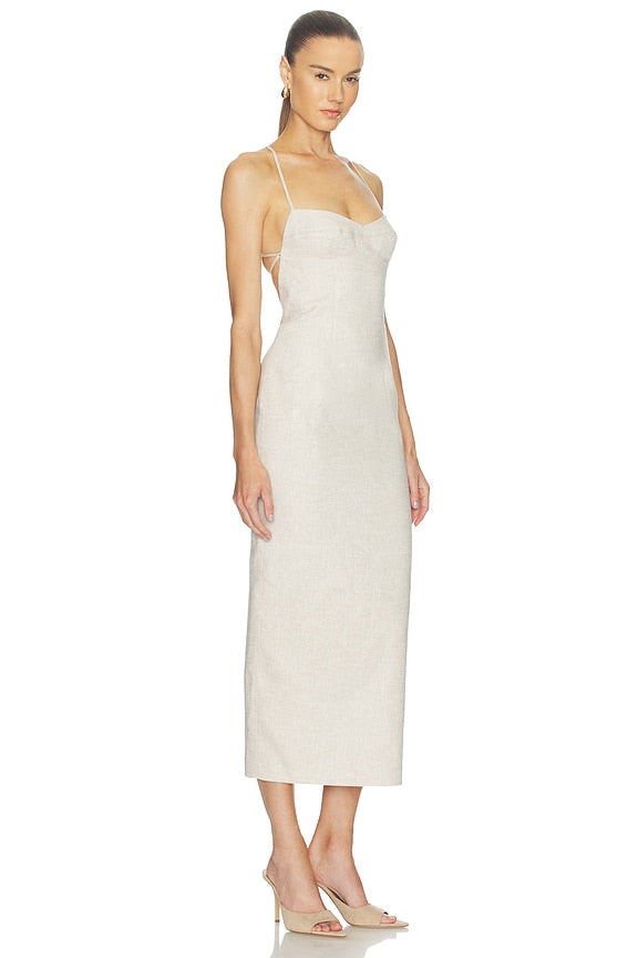 Malena Linen Midi Dress