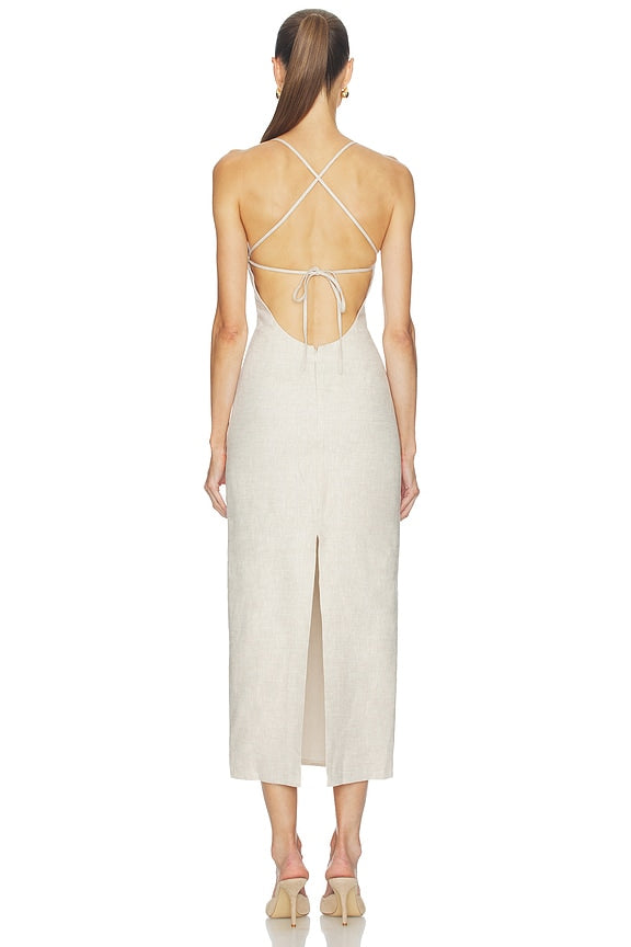 Malena Linen Midi Dress
