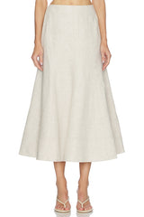 Malena Linen Midi Skirt