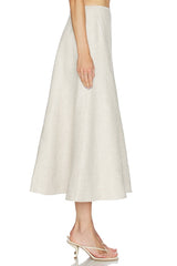 Malena Linen Midi Skirt