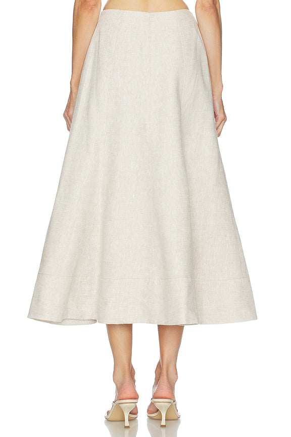 Malena Linen Midi Skirt