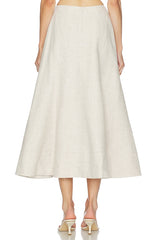 Malena Linen Midi Skirt