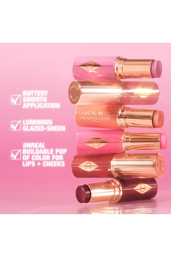 Unreal Lip + Cheek Glow Blush Stick with Hyaluronic Acid