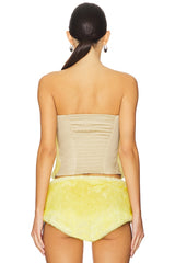 Power Faux Fur Bandeau Top