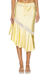 Delphia Satin Midi Skirt