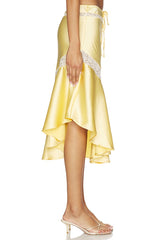 Delphia Satin Midi Skirt