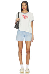 Nice Try Burnout Ringer Tee
