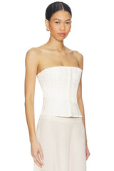 Lace Embellished Satin Corset