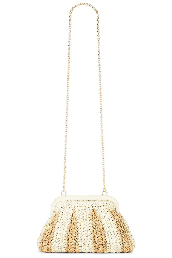 Hydra Framed Raffia Clutch