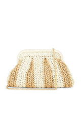 Hydra Framed Raffia Clutch