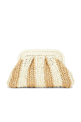 Hydra Framed Raffia Clutch