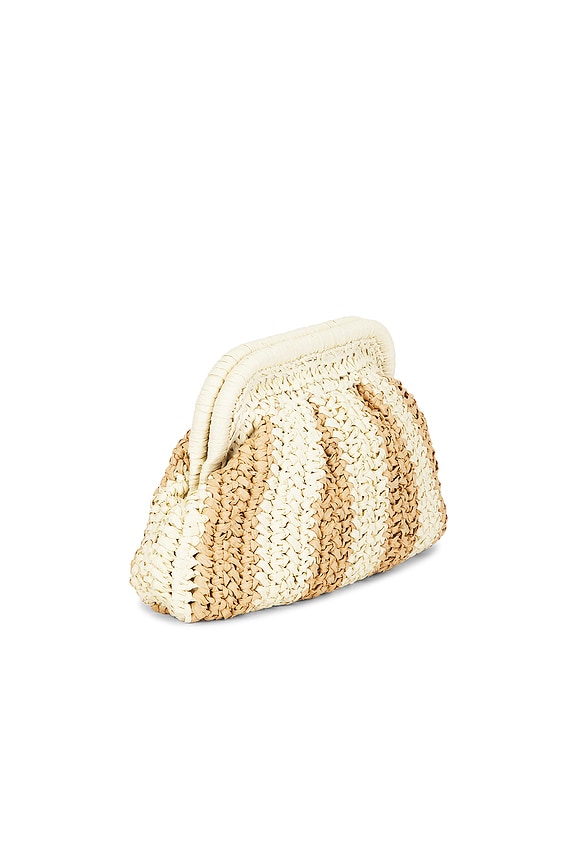 Hydra Framed Raffia Clutch