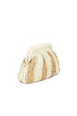 Hydra Framed Raffia Clutch