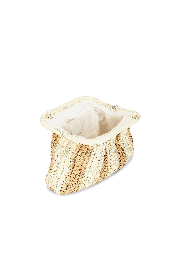 Hydra Framed Raffia Clutch