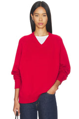 The Cotton Knit V-neck Sweater