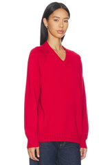 The Cotton Knit V-neck Sweater