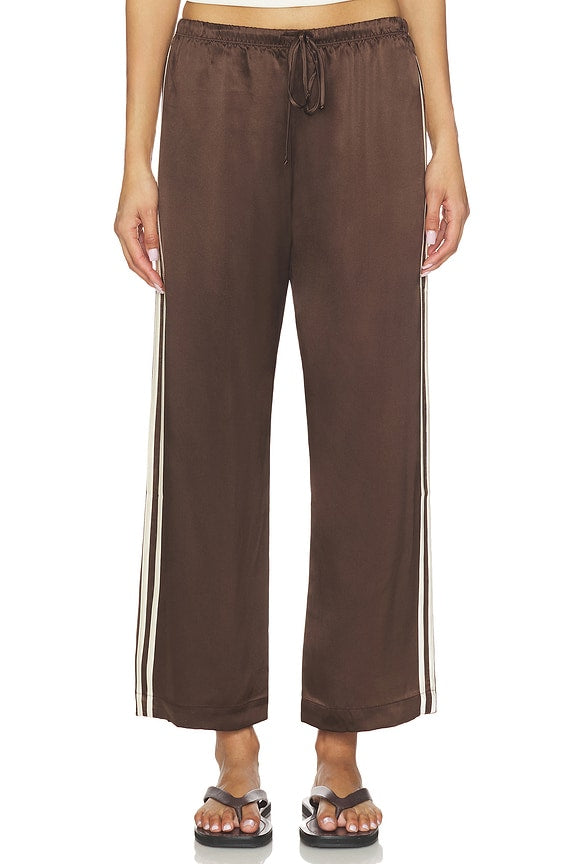 The Silk Stripe Crop Pant
