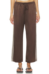 The Silk Stripe Crop Pant
