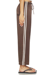 The Silk Stripe Crop Pant