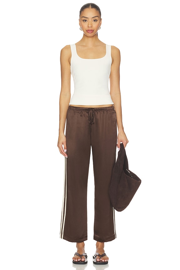 The Silk Stripe Crop Pant