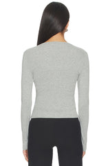 The Baby Rib Criss Cross Long Sleeve