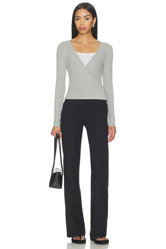 The Baby Rib Criss Cross Long Sleeve
