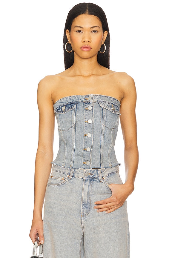 Carli Denim Tube Top