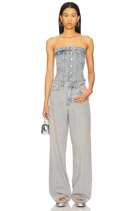 Carli Denim Tube Top
