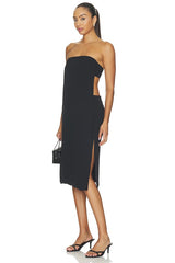 Brynn Polished Crepe Midi Dress