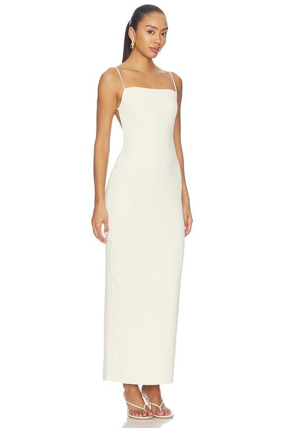 x Blake Evin Dani Polished Crepe Maxi Dress