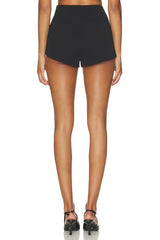 Naftali Polished Crepe Mini Shorts