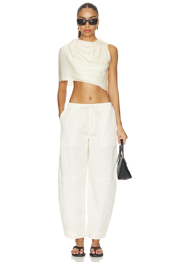 Lana Cropped Barrel Leg Pant