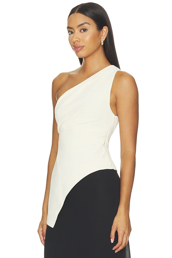 Dani Polished Crepe Asym Top